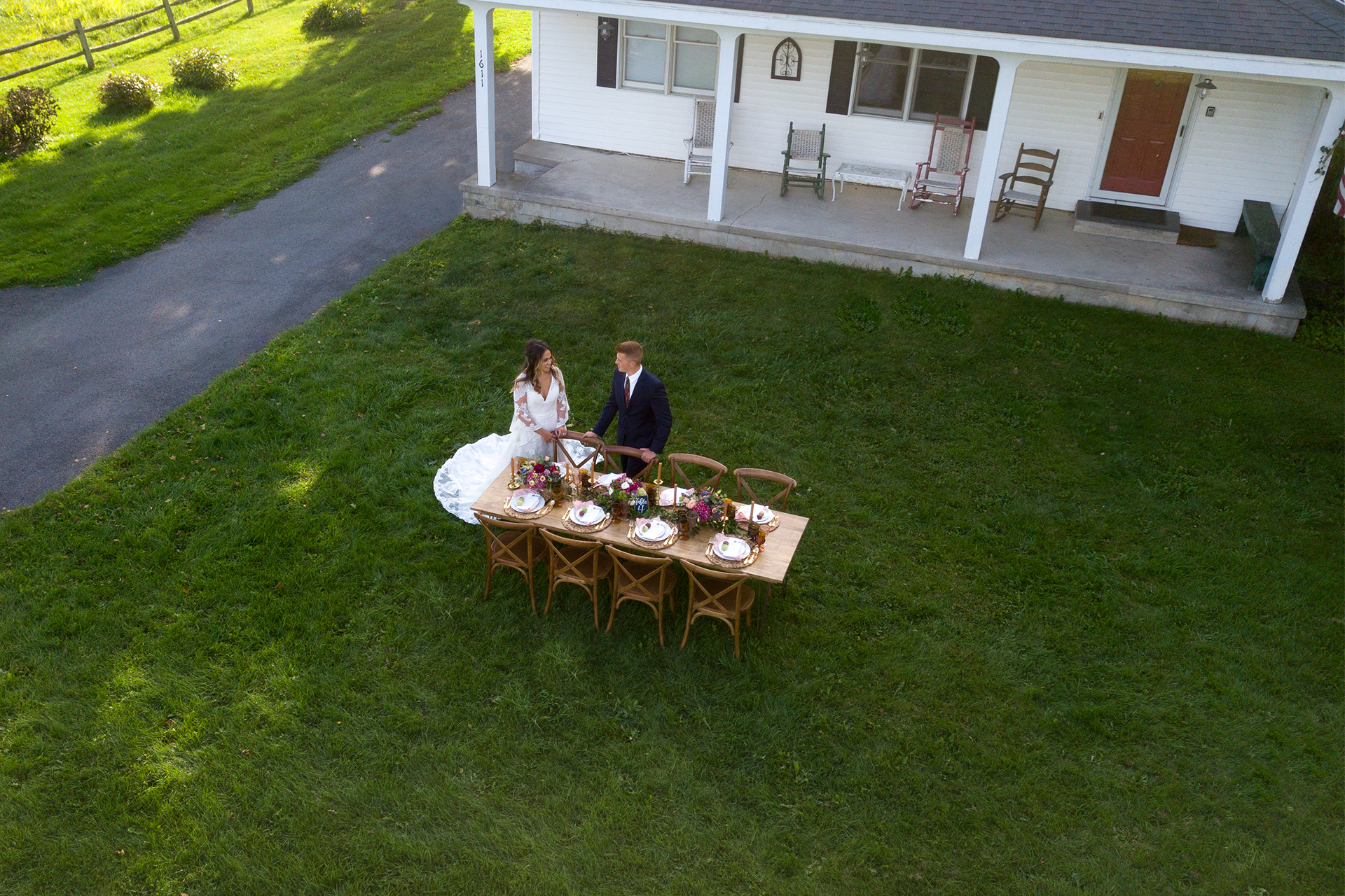 Bride and Groom Guest Table