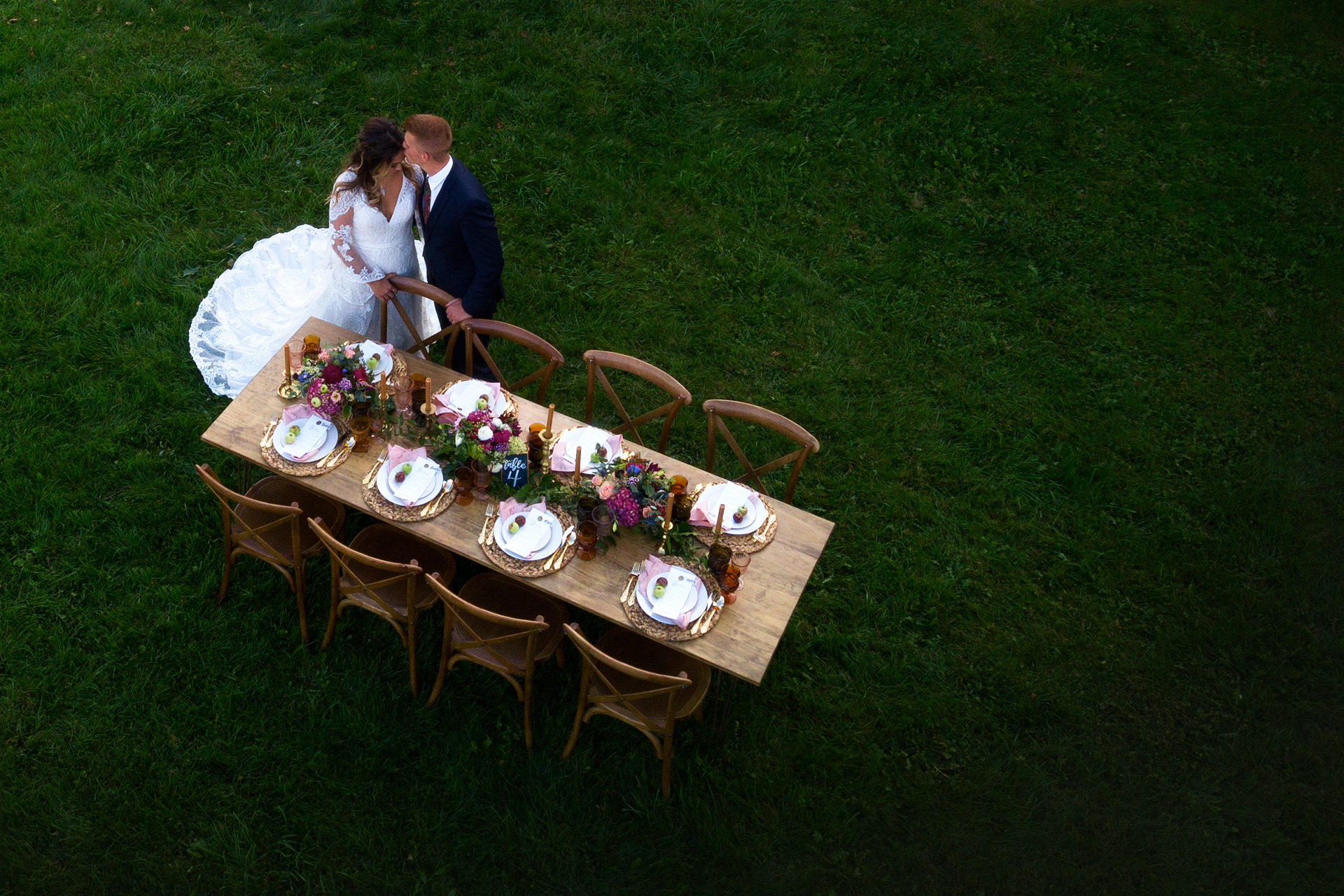 Bride and Groom Guest Table